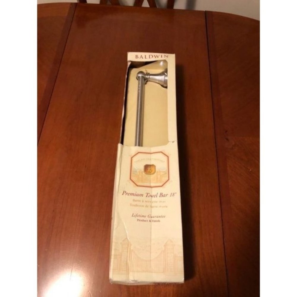 Baldwin Premium 18” Towel Bar 37811-150-18 Satin Nickel NEW